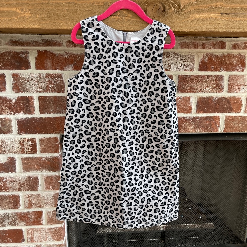 Gymboree Black and White Leopard Print Dress size 7